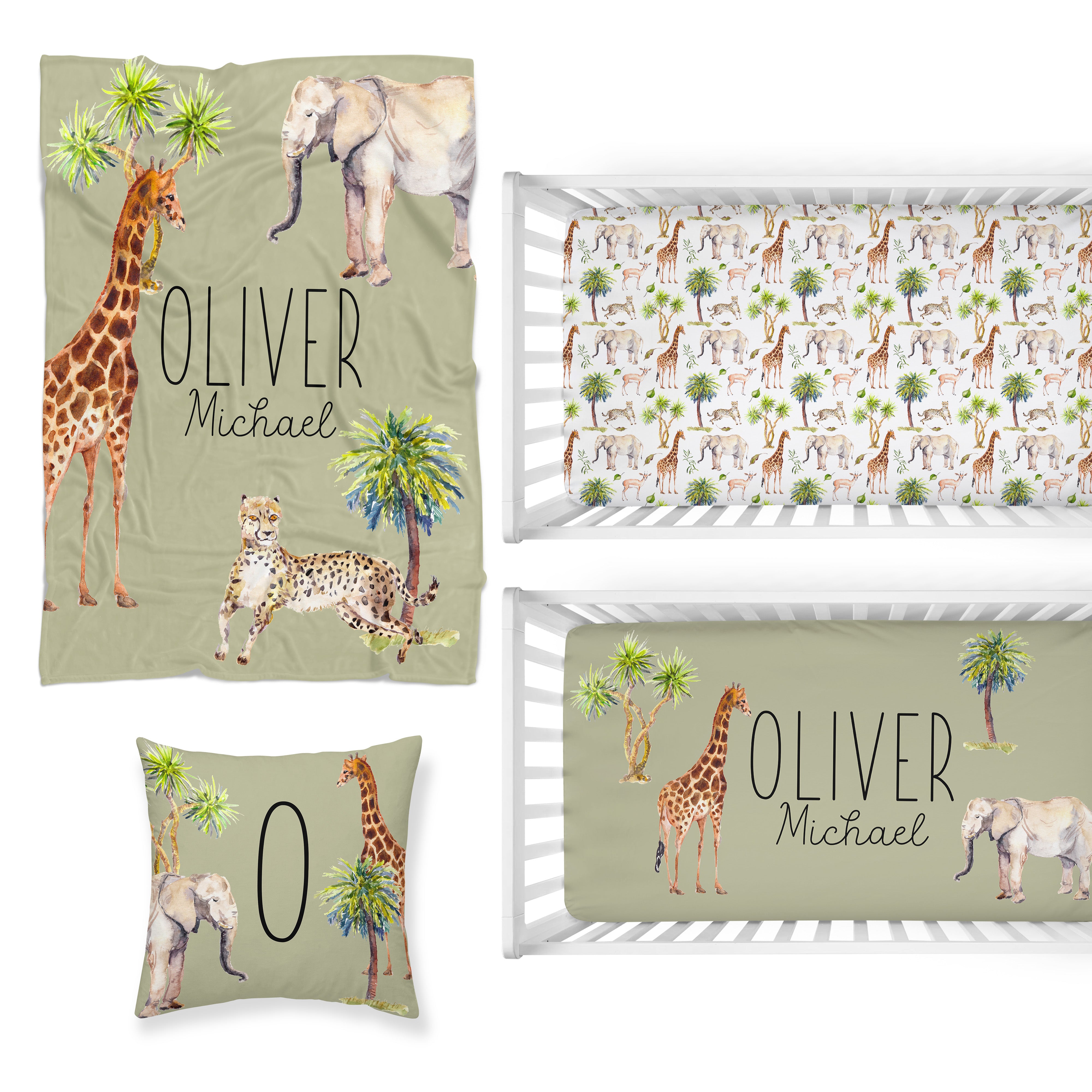 On Safari Nursery Starter Crib Bedding Set