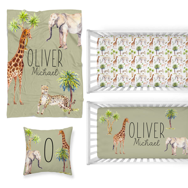 On Safari Nursery Starter Crib Bedding Set