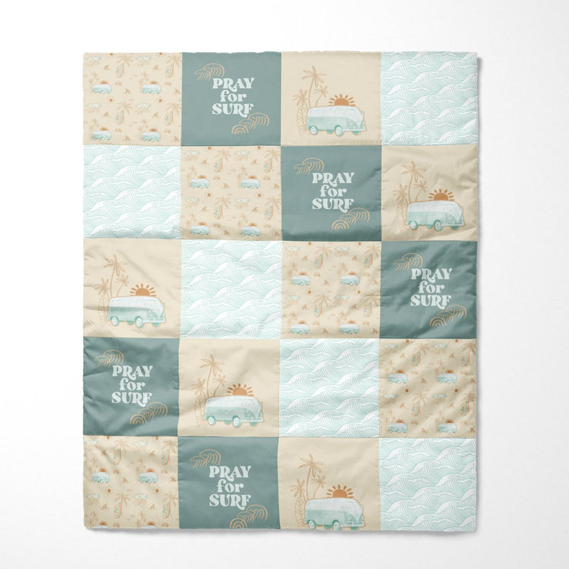 Organic Cotton Boho Surfer Baby Quilt - Boho Surfer, gender_boy, Theme_Boho