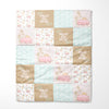 Organic Cotton Boho Surfer Girl Baby Quilt - boho dino, Boho Surfer Girl, gender_girl