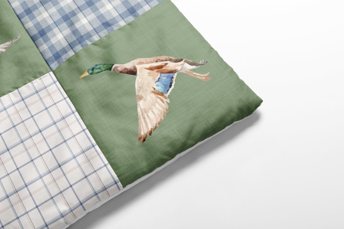 Organic Cotton Duck Hunting Baby Quilt - Duck Hunting, gender_boy, Theme_Woodland