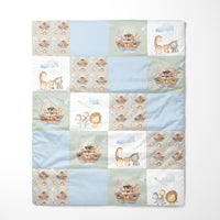 Organic Cotton Noah's Ark Baby Quilt - gender_boy, Noah's Ark, Theme_Adventure