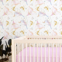 Pastel Fairies Peel & Stick Wallpaper - gender_girl, Theme_Boho, Theme_Butterfly