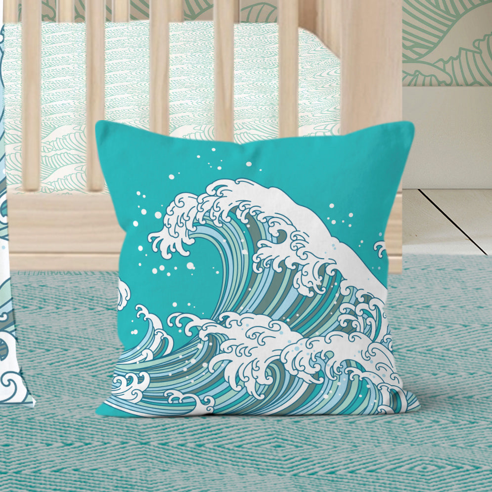 Ocean Waves Personalized Kids Bedding Set (Comforter or Duvet Cover)
