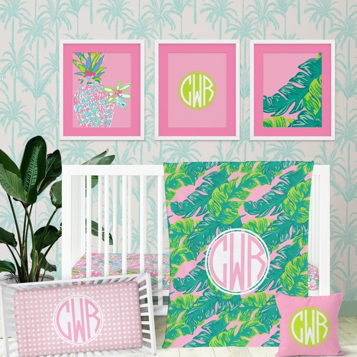 Preppy Summer Nursery Starter Set - gender_girl, Preppy Summer, text