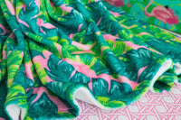 Preppy Summer Palm Minky Blanket - gender_girl, Personalized_No, Preppy Summer