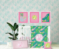 Preppy Summer Palm Trees Peel & Stick Wallpaper - gender_girl, Preppy Summer, Theme_Tropical