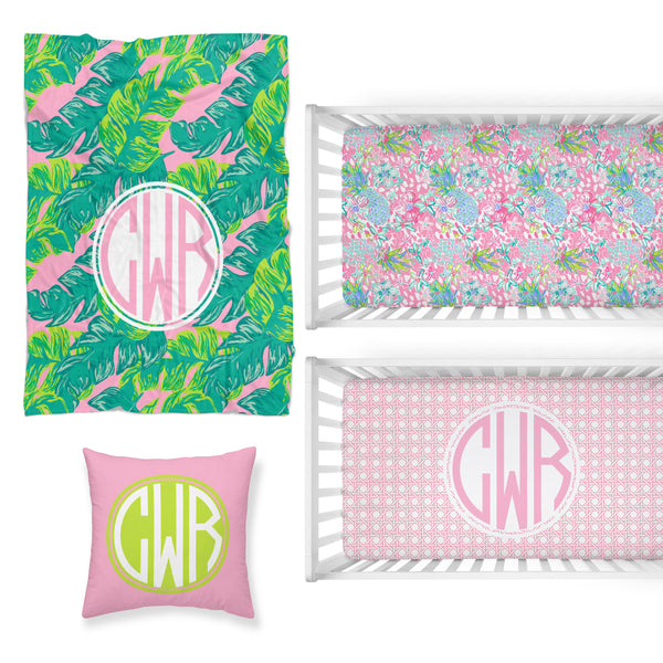 Preppy Summer Nursery Starter Crib Bedding Set