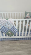 Duck Hunting Blue Plaid Crib Skirt