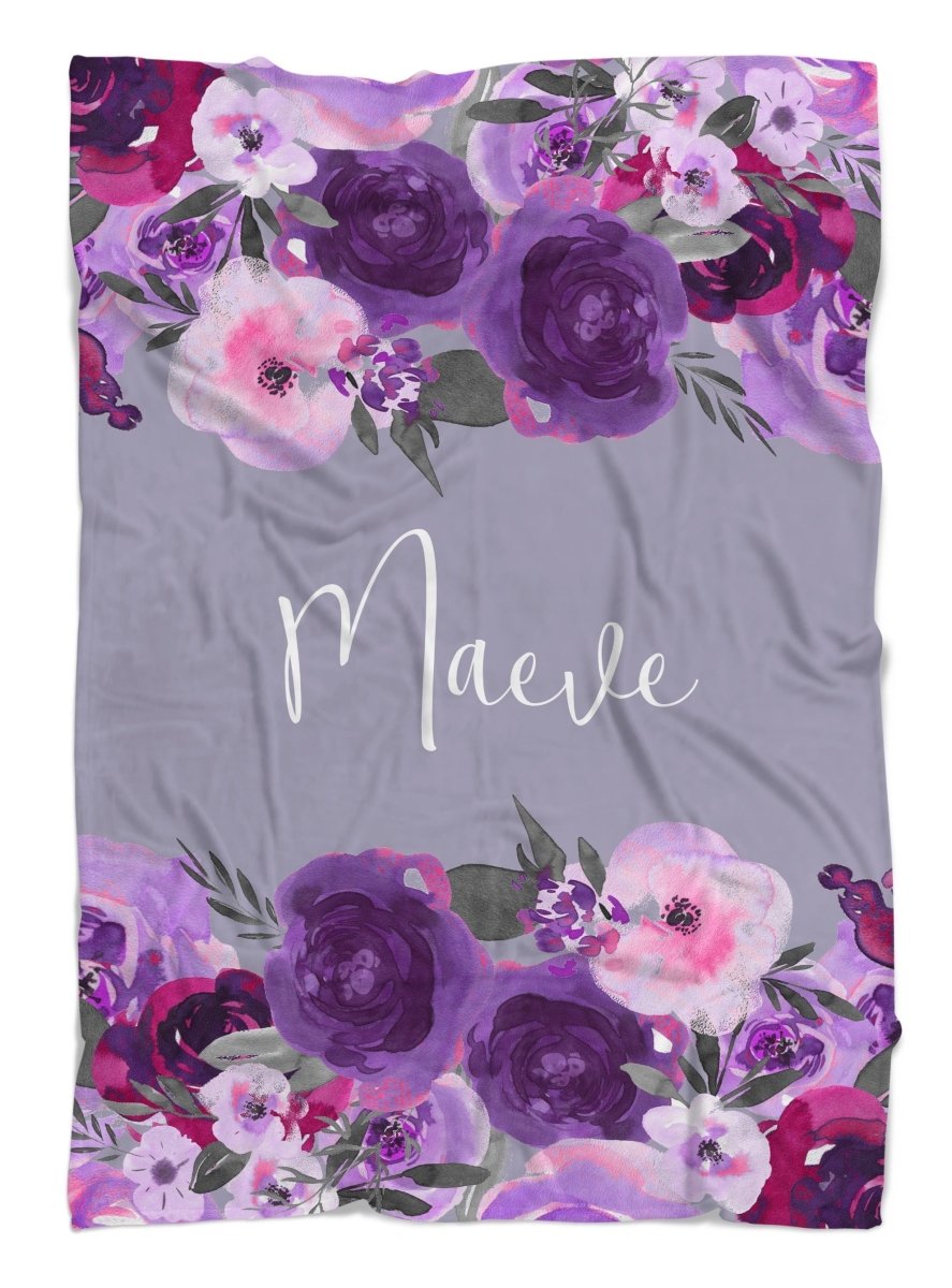 Purple Floral Nursery Starter Set - gender_girl, Purple Floral, text