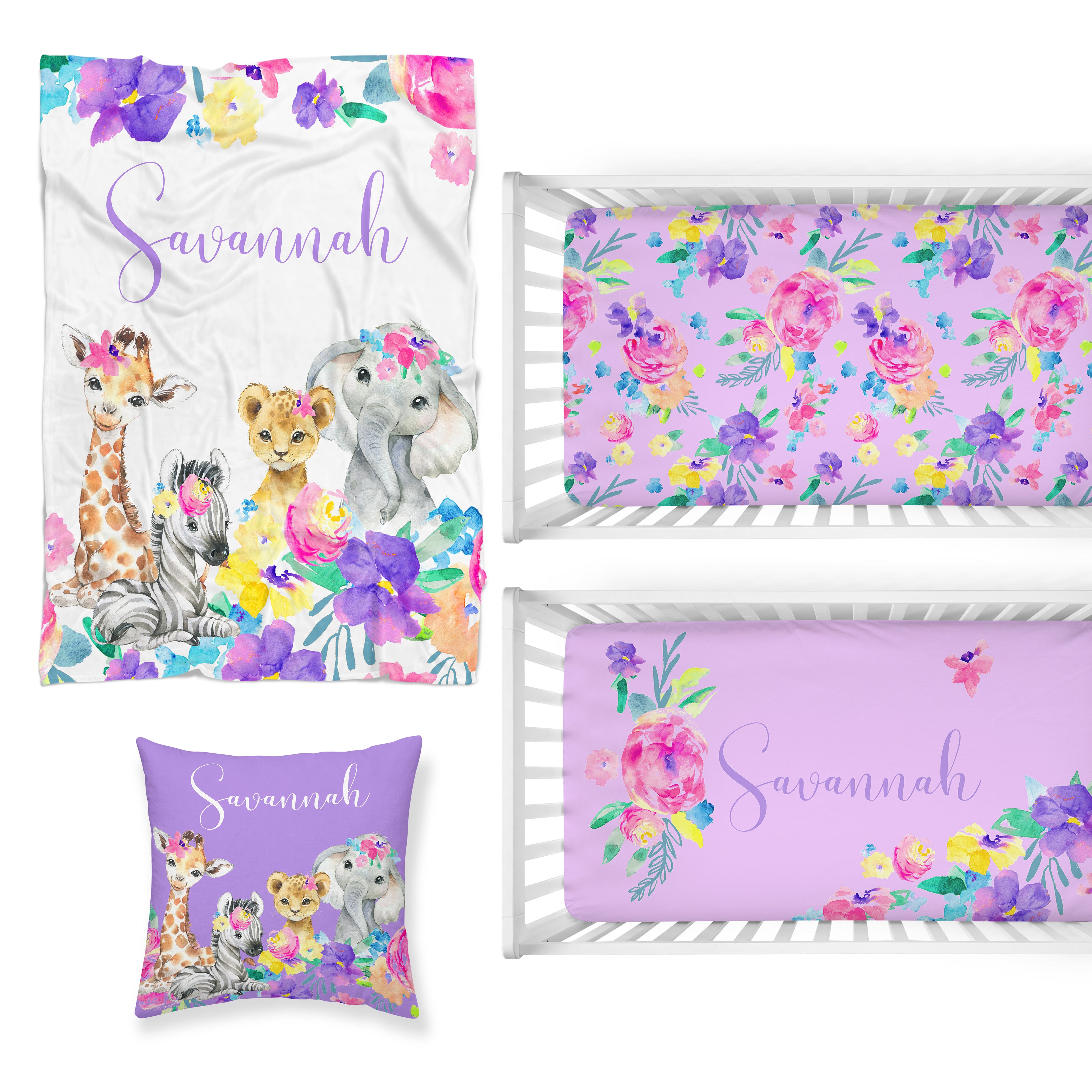 Safari Babe Nursery Starter Crib Bedding Set