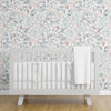 Scandinavian Flora Peel & Stick Wallpaper - Blush Gold Floral, ,