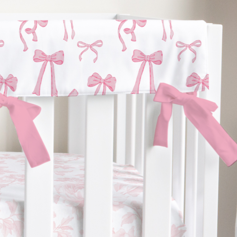 Fancy Bow Crib Rail Cover