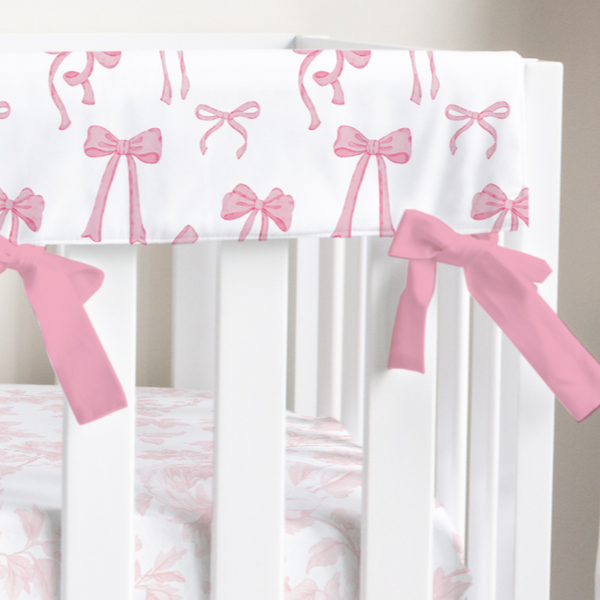 Fancy Bow Crib Rail Cover