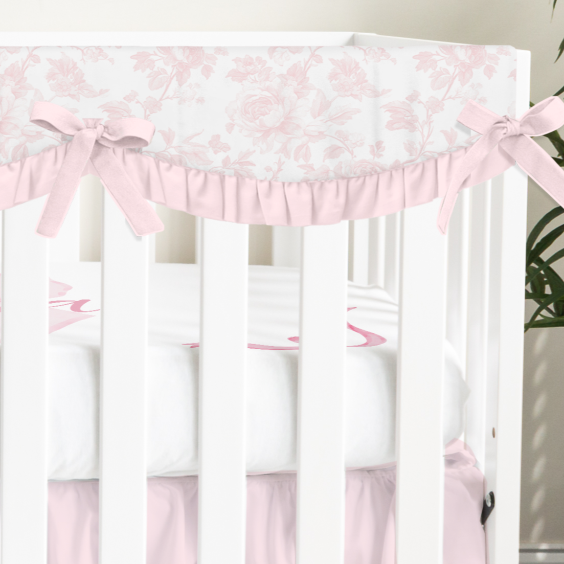 Fancy Bow Scalloped Crib Bedding
