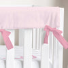 Fancy Bow Solid Pink Crib Rail Cover