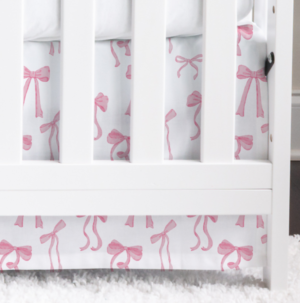 Fancy Bow Crib Skirt