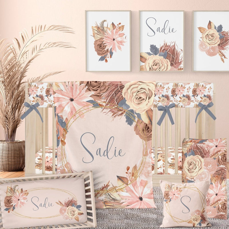 Soft Boho Floral Nursery Starter Set - gender_girl, text, Theme_Boho