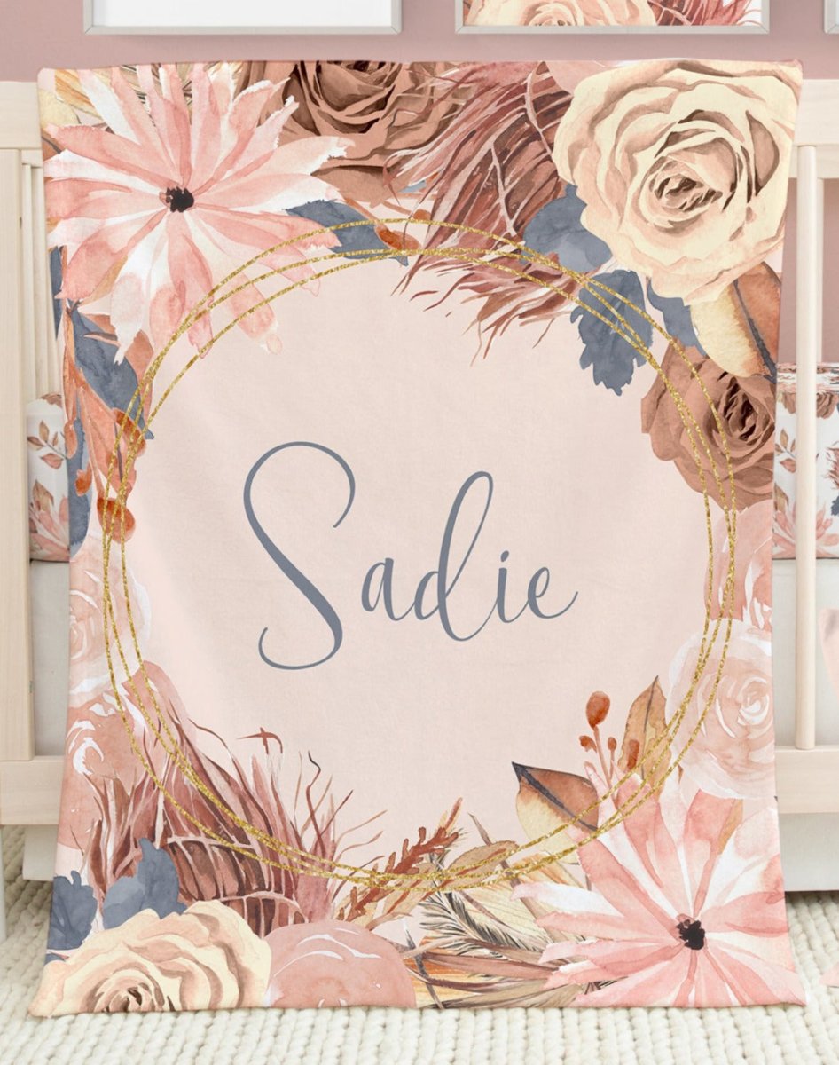 Soft Boho Floral Nursery Starter Set - gender_girl, text, Theme_Boho