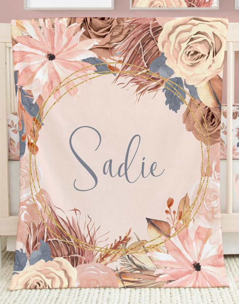 Soft Boho Floral Nursery Starter Set - gender_girl, text, Theme_Boho