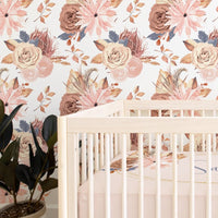 Soft Boho Floral Peel & Stick Wallpaper - gender_girl, Theme_Boho, Theme_Floral