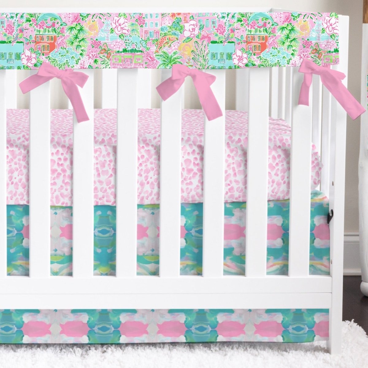 Southern Preppy Charleston Crib Bedding - gender_girl, Southern Preppy, text