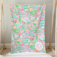 Southern Preppy Charleston Crib Bedding - gender_girl, Southern Preppy, text
