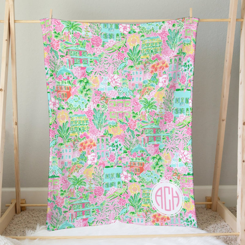 Southern Preppy Charleston Crib Bedding - gender_girl, Southern Preppy, text