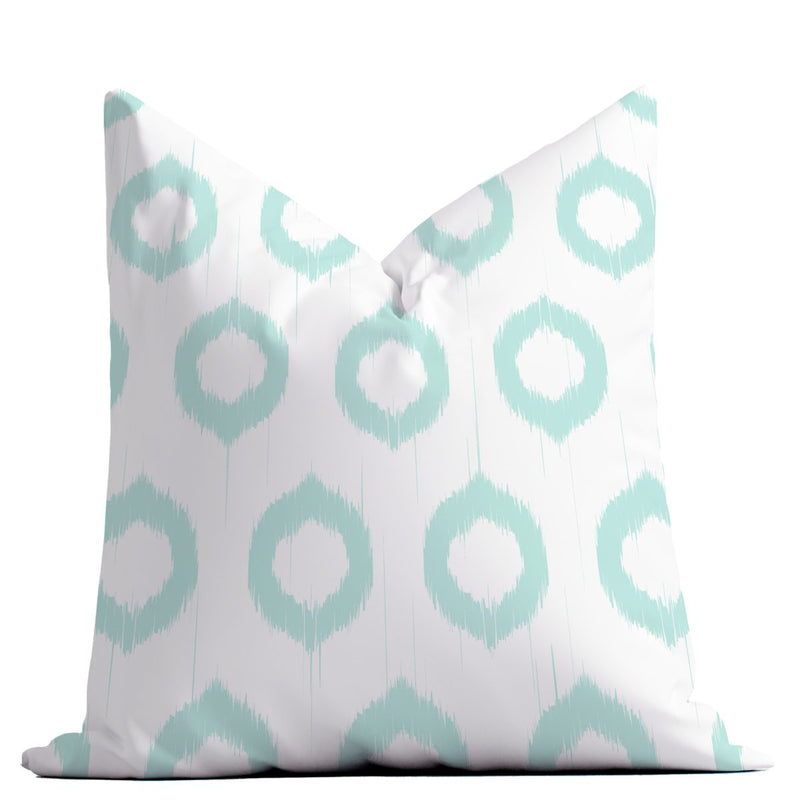 Southern Preppy Ikat Rings Nursery Pillow - gender_girl, Southern Preppy, text