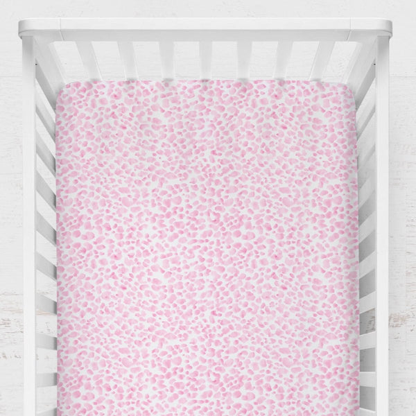 Southern Preppy Pink Cheetah Spots Crib Sheet - gender_girl, Southern Preppy,