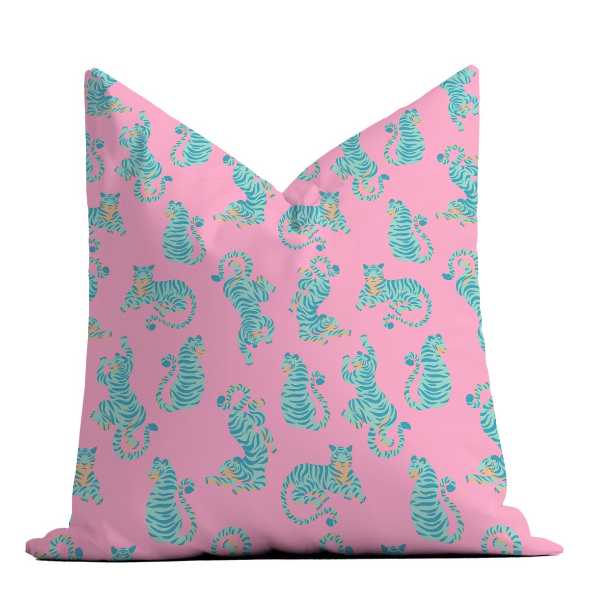 Southern Preppy Tiger Nursery Pillow - gender_girl, Southern Preppy, text
