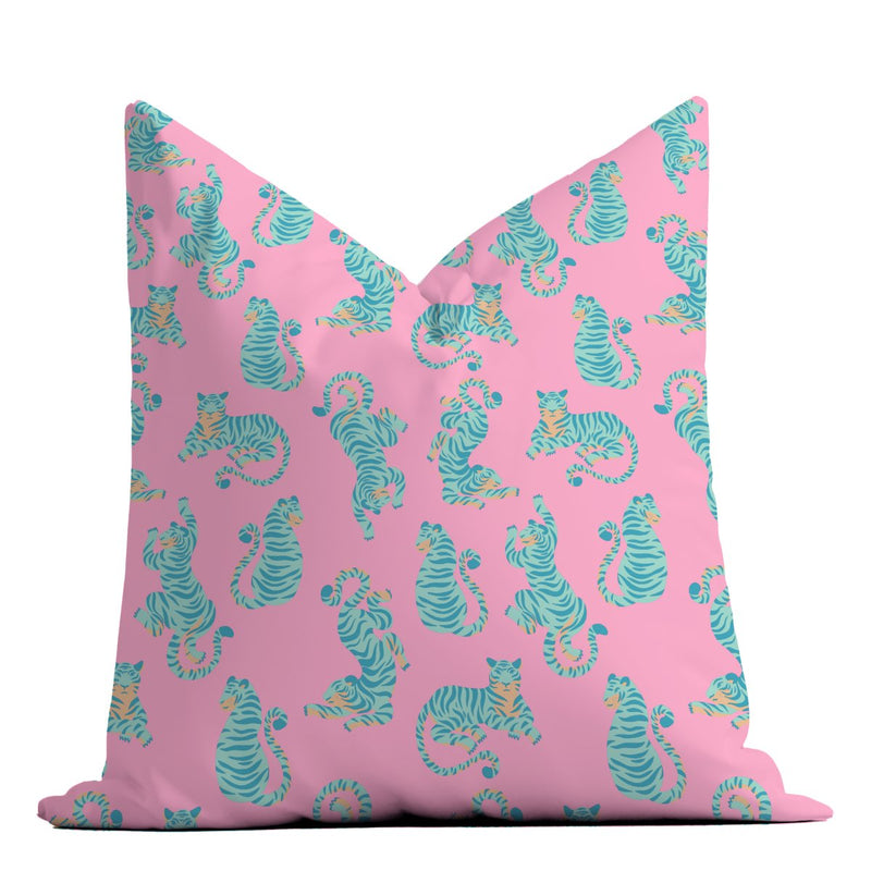 Southern Preppy Tiger Nursery Pillow - gender_girl, Southern Preppy, text