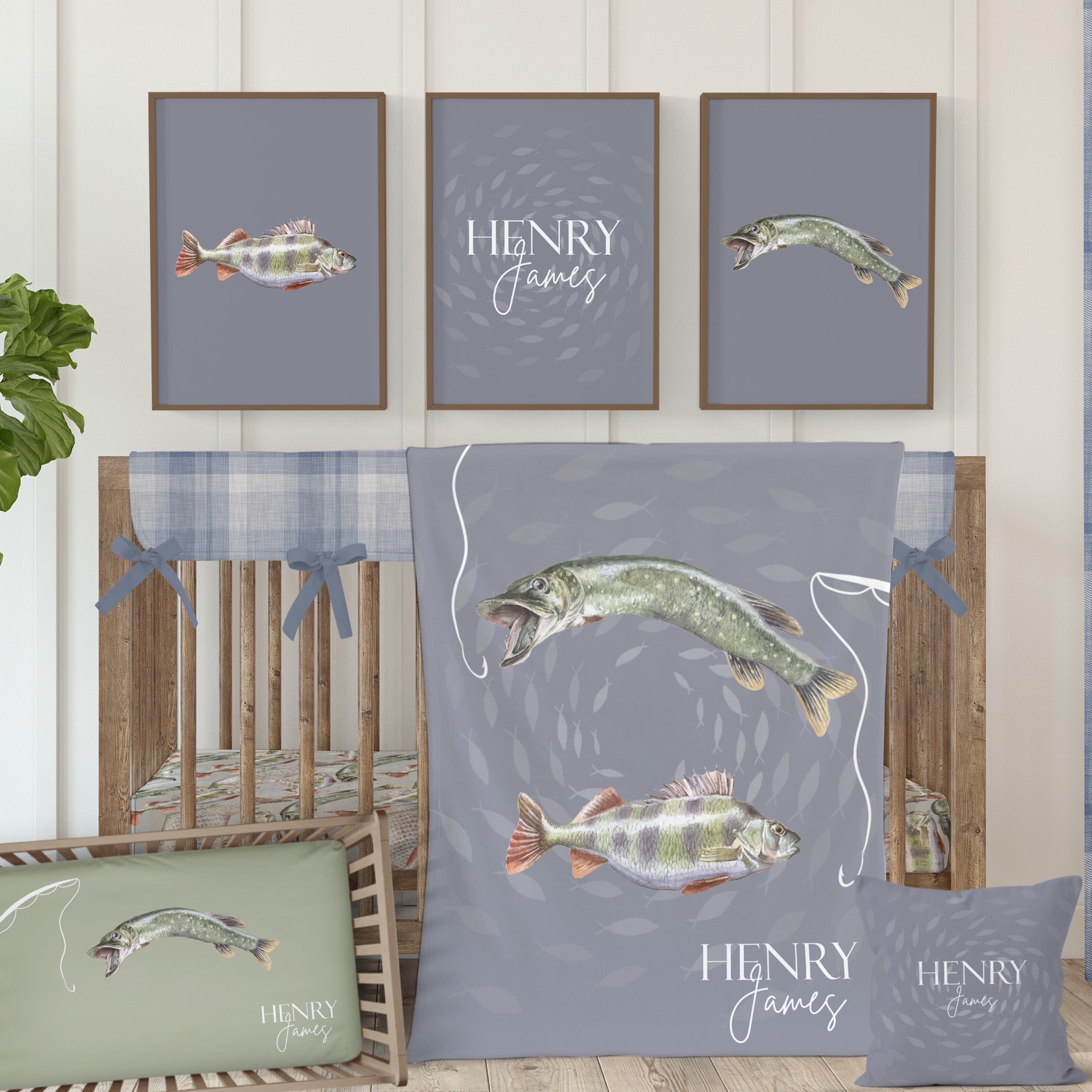 Gone Fishing Nursery Starter Set - gender_boy, Gone Fishing, text