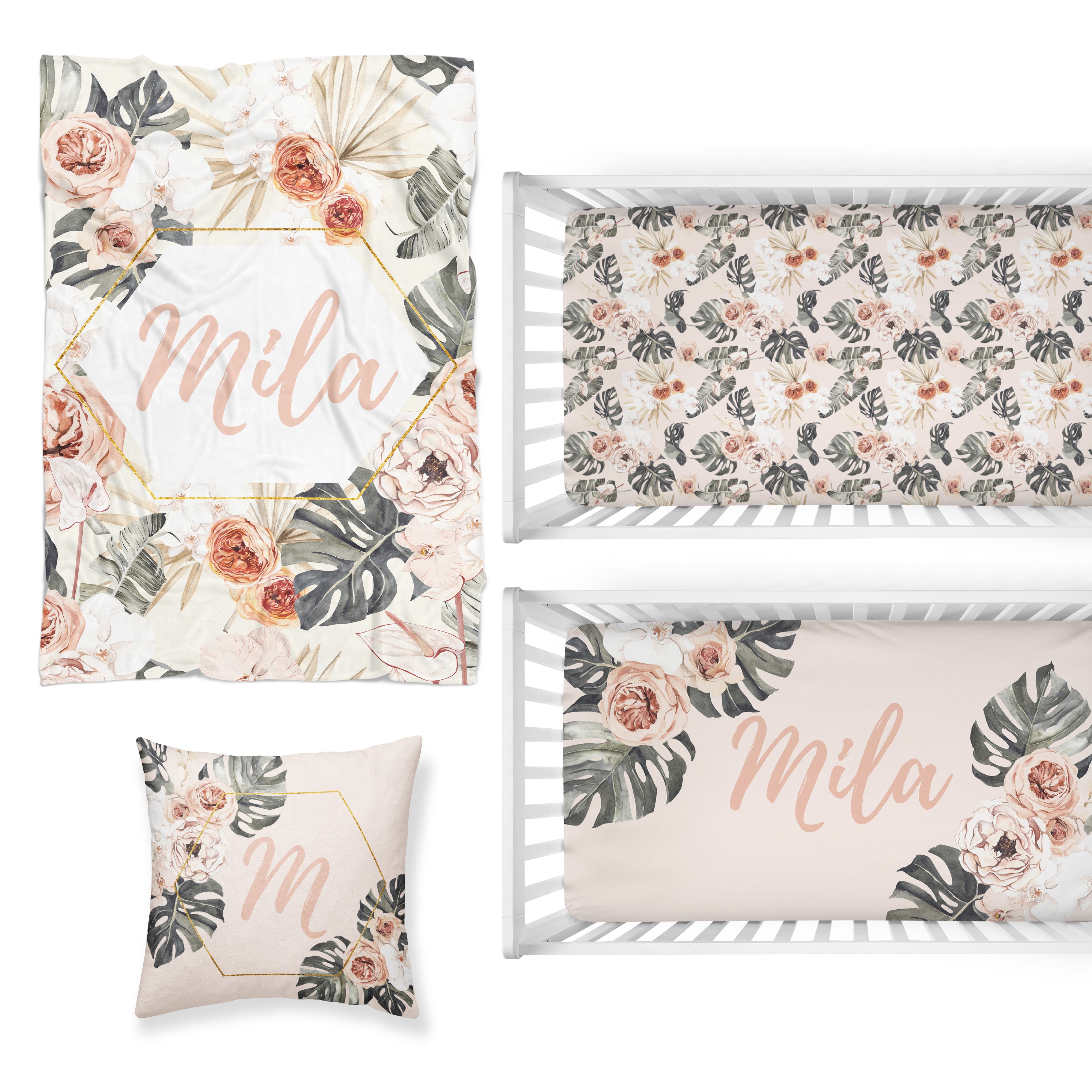 Boho Tropics Nursery Starter Crib Bedding Set