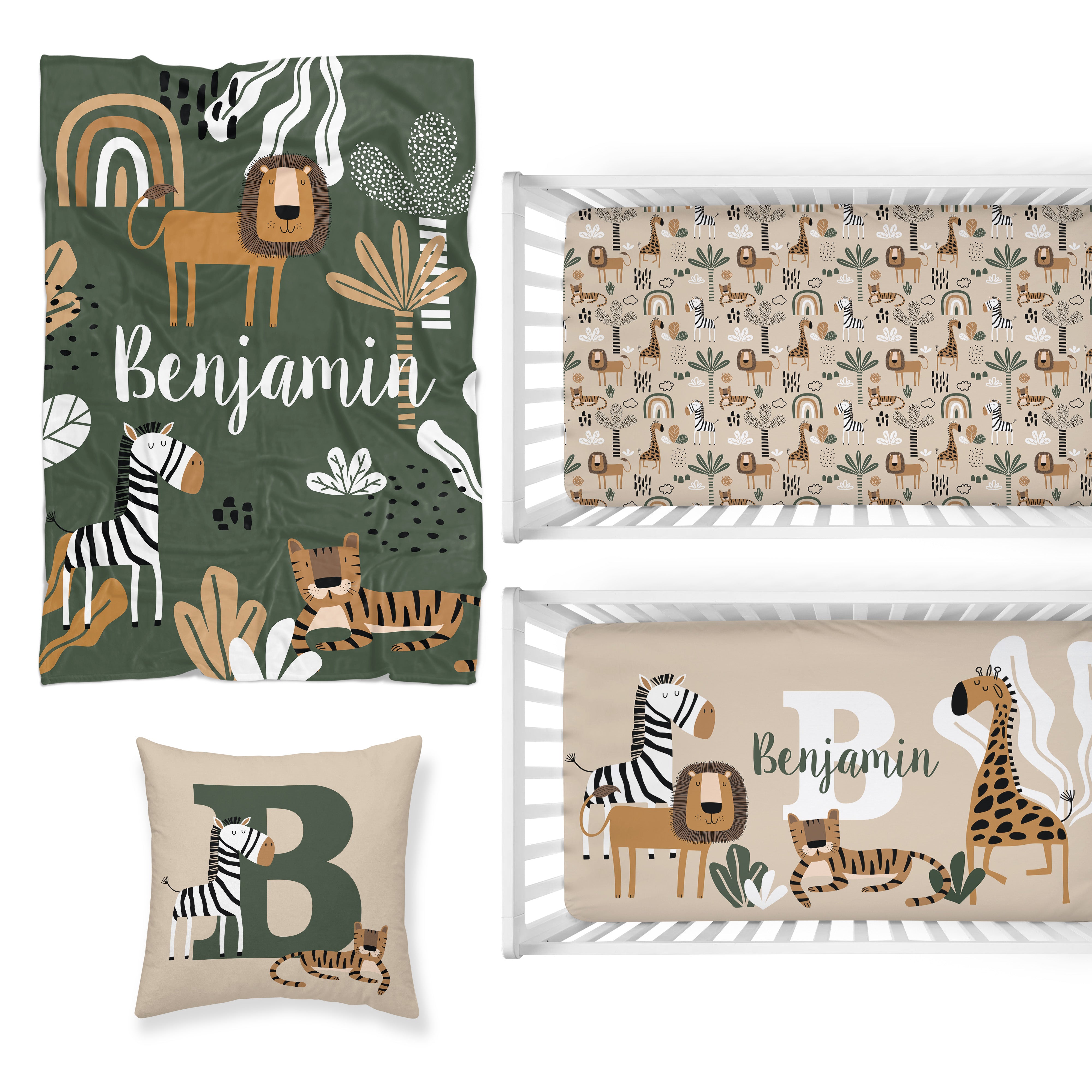 Mod Safari Nursery Starter Crib Bedding Set