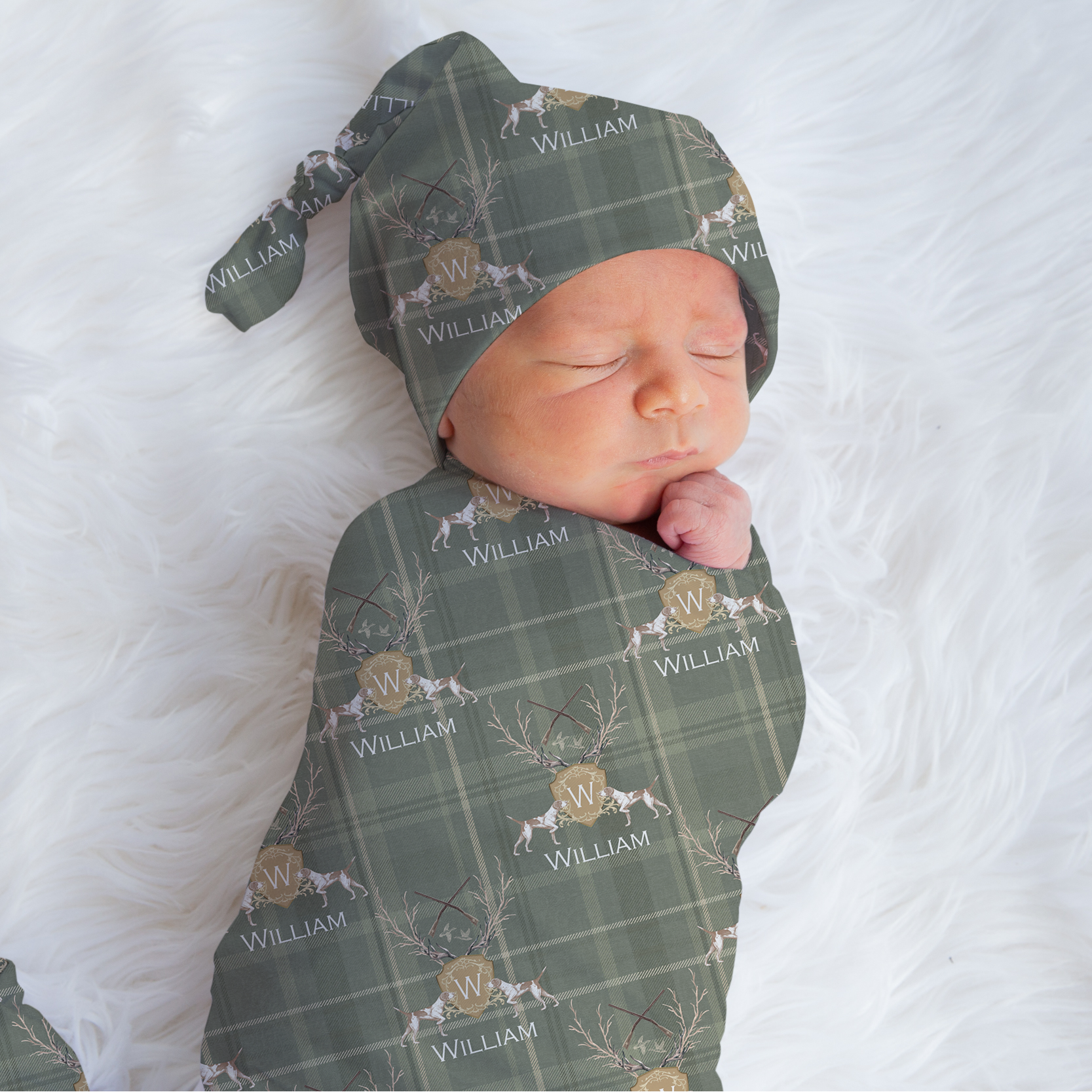 Swaddle Set | Antler Crest