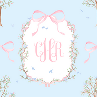 Minky Blanket | Personalized Chinoiserie Garden
