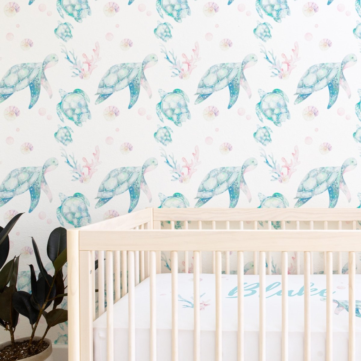 Sweet Sea Turtles Peel & Stick Wallpaper - gender_boy, gender_girl, gender_neutral