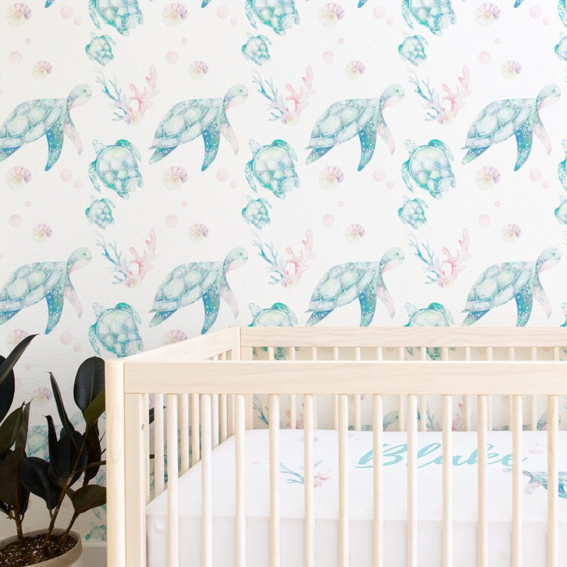 Sweet Sea Turtles Peel & Stick Wallpaper - gender_boy, gender_girl, gender_neutral