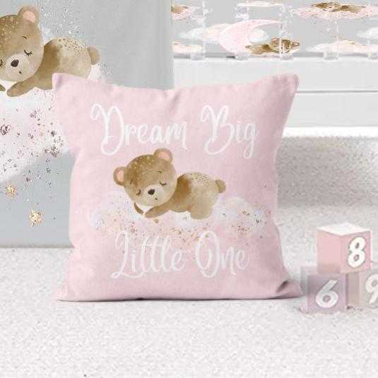 Pink Teddy Bear Kids Bedding Set (Comforter or Duvet Cover)
