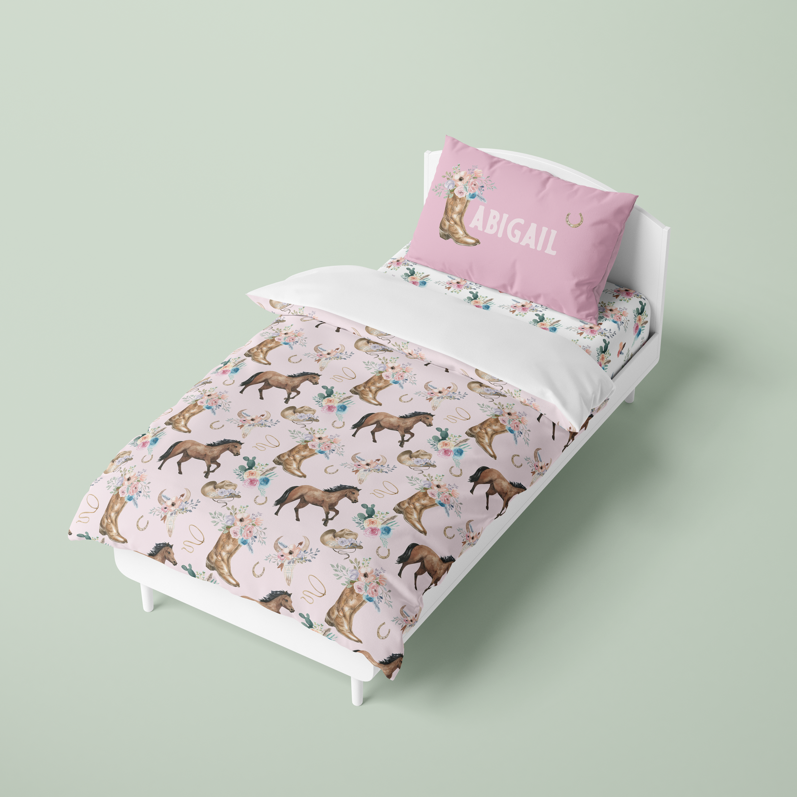 Cowgirl Toddler Bedding Set (Comforter or Duvet Cover)