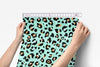 Turquoise Leopard Peel & Stick Wallpaper - gender_boy, gender_girl, gender_neutral