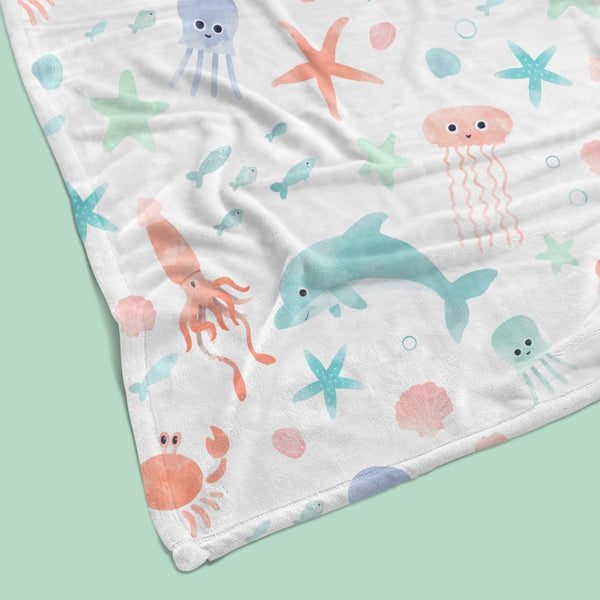 Under the Sea Minky Blanket - gender_boy, gender_girl, gender_neutral