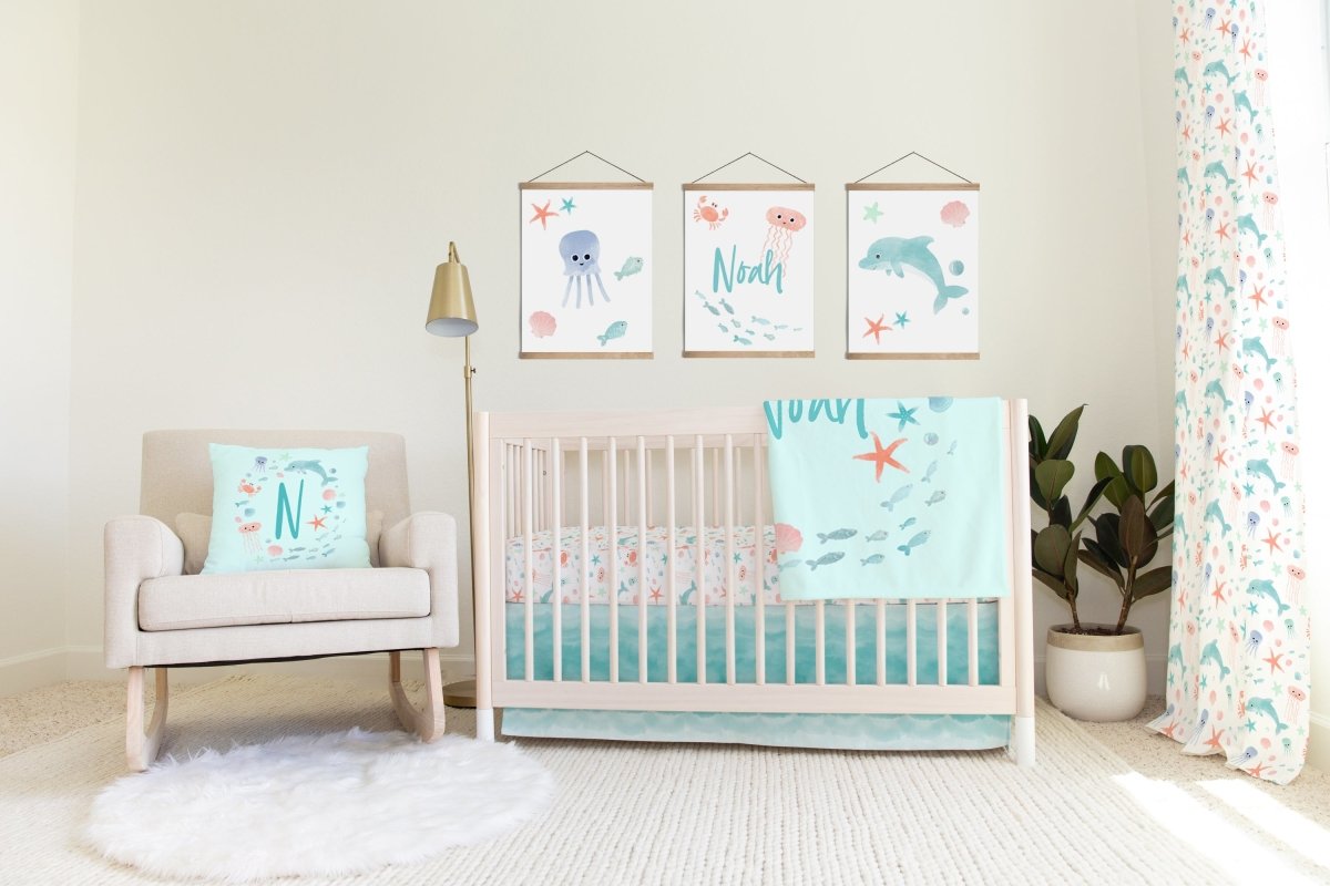 Under the Sea Personalized Minky Blanket - gender_boy, gender_girl, gender_neutral