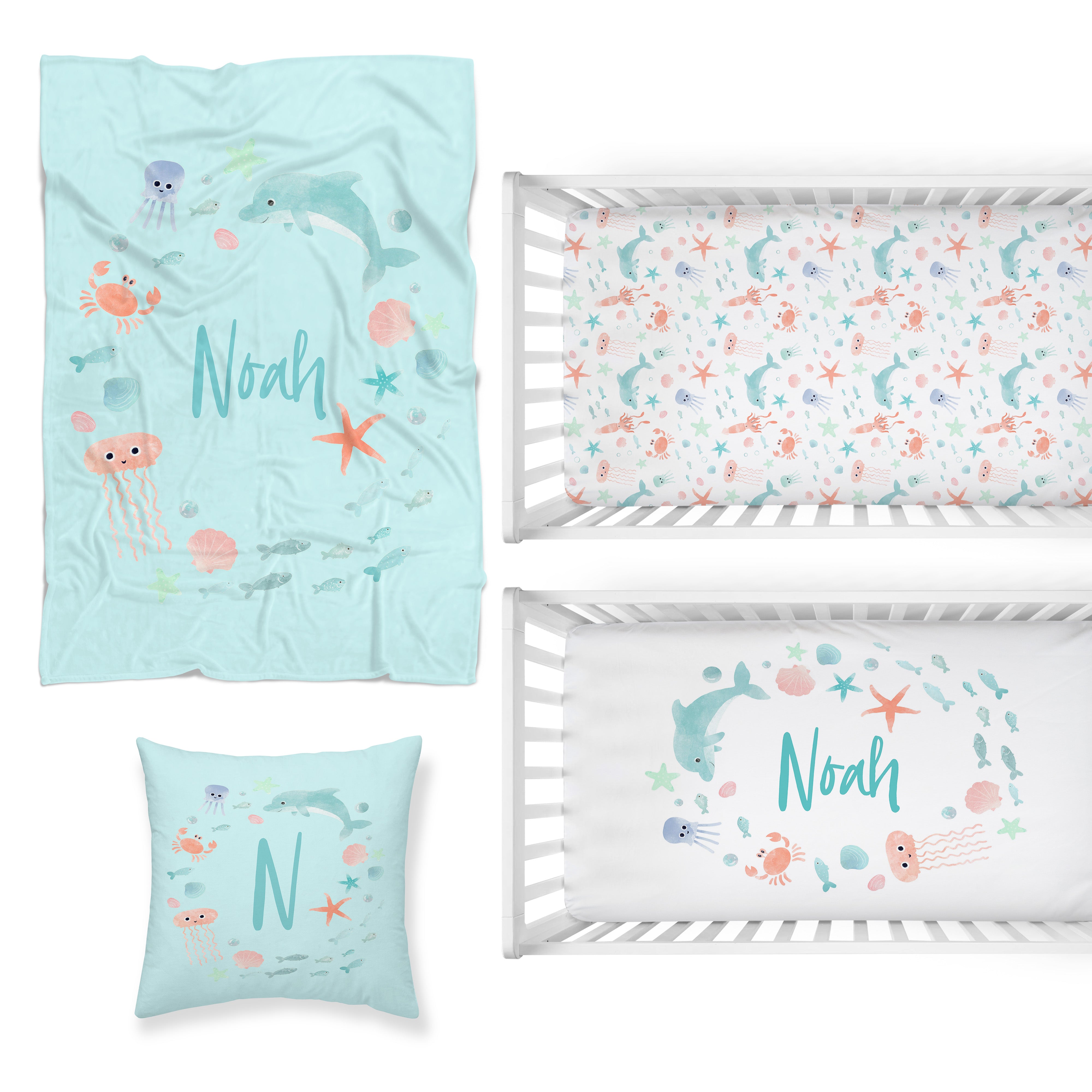 Under the Sea Nursery Starter Crib Bedding Set