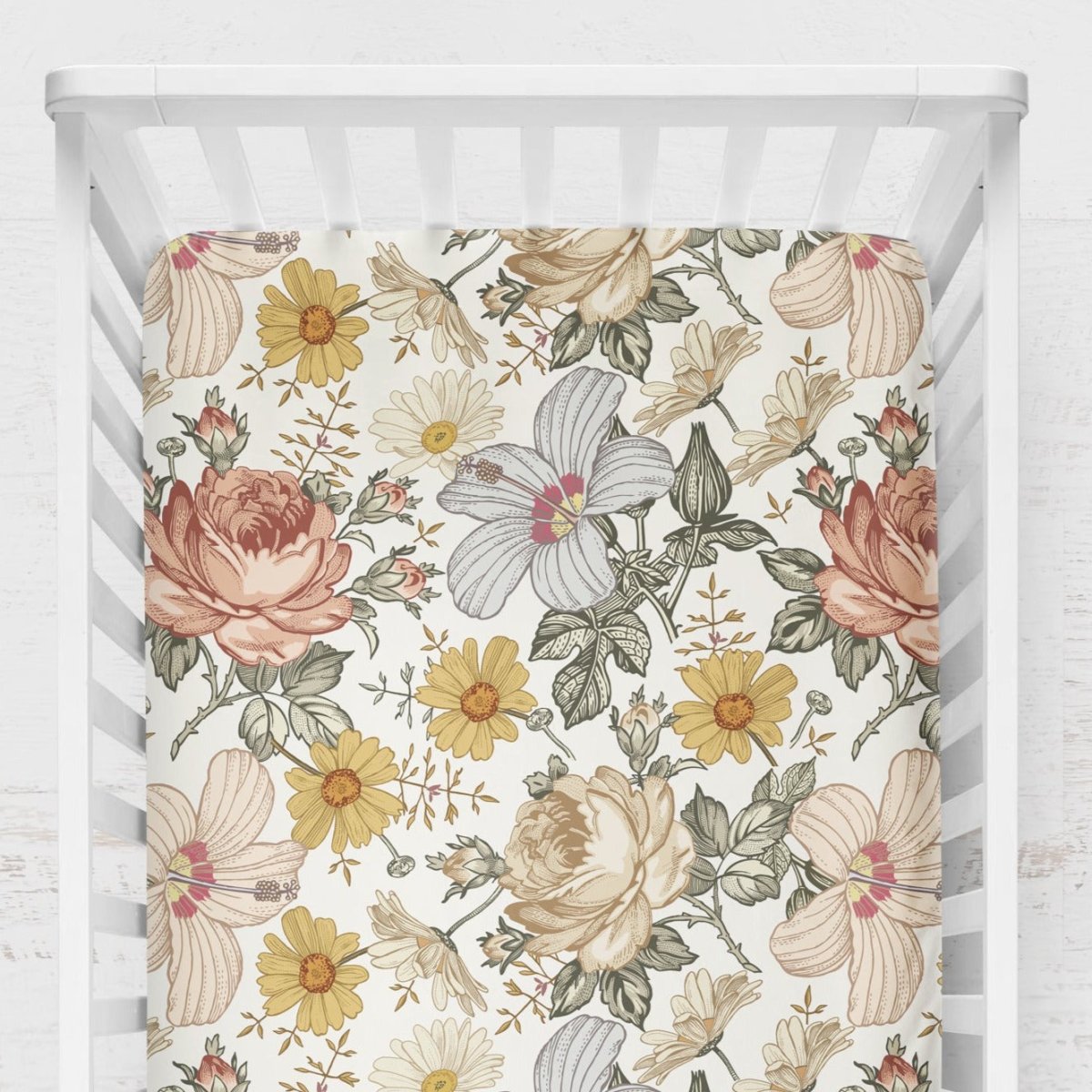 Vintage Earthy Floral Nursery Starter Set - gender_girl, text, Theme_Floral