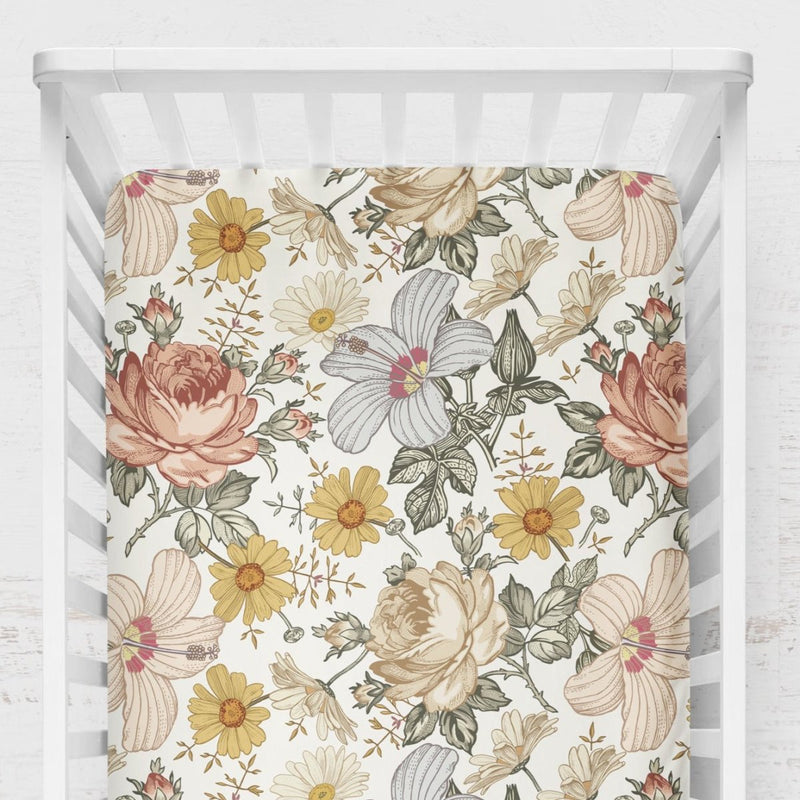 Vintage Earthy Floral Nursery Starter Set - gender_girl, text, Theme_Floral
