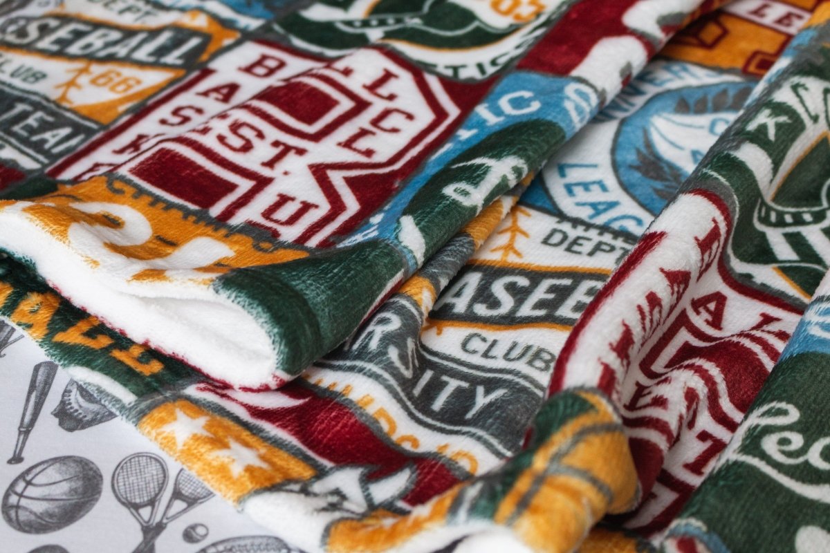 Vintage Sports Minky Blanket - gender_boy, Personalized_No, Vintage Sports