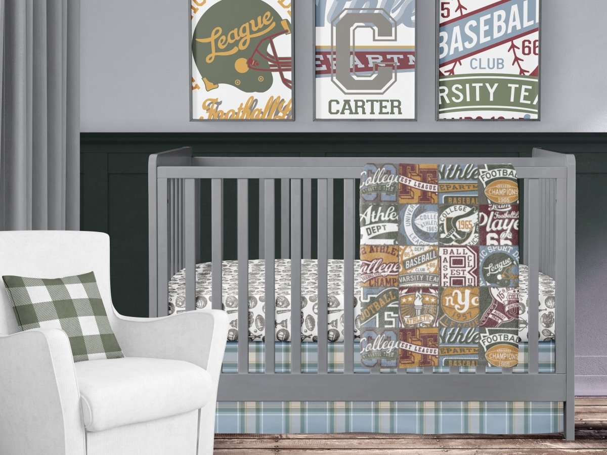Vintage Sports Minky Blanket - gender_boy, Personalized_No, Vintage Sports