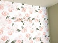 Watercolor Boho Floral Peel & Stick Wallpaper - gender_girl, Theme_Floral,